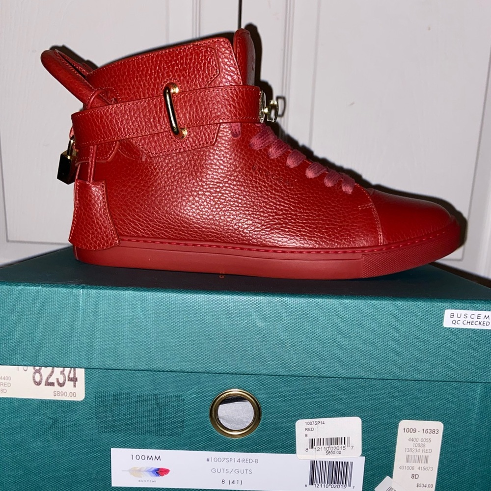 Men Red Buscemi shoes size 41/8.